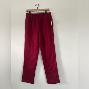 Amazon Essentials Burgundy Straight Leg Elastic-Waist Sweatpants With Pockets